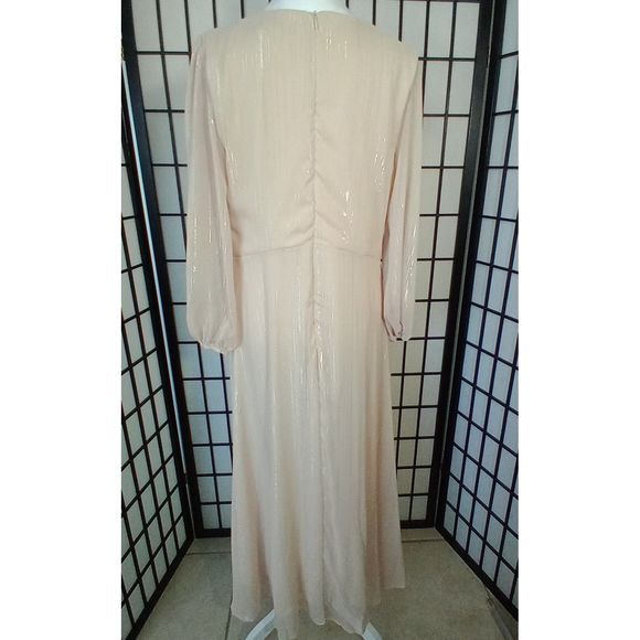 EVER PRETTY NWT Women's Plus Size Twist Knot Louts Leaf A-Line Dress Size 3XL - Picture 5 of 6